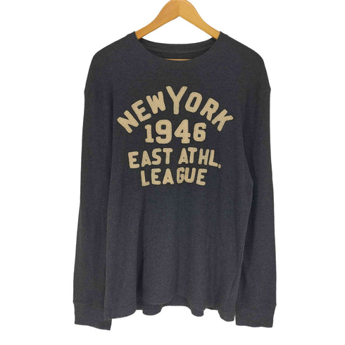 オールドネイビー OLD NAVY NEWYORK 1946 サガラワッペン ワッフル L/S シャツ メンズ L
