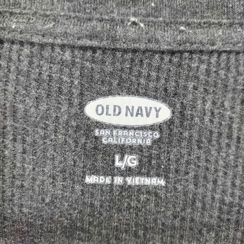 オールドネイビー OLD NAVY NEWYORK 1946 サガラワッペン ワッフル L/S シャツ メンズ L