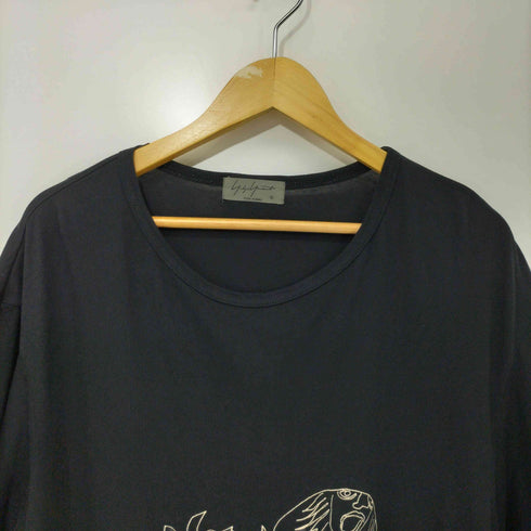 ヨウジヤマモトプールオム Yohji Yamamoto POUR HOMME 朝倉PT半袖 天竺 抜染プリント Tシャツ メンズ JPN:3