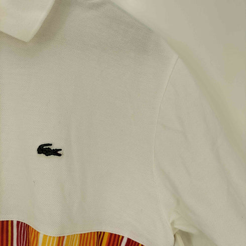 ラコステ LACOSTE ロゴワッペン 鹿の子 ボーダー ポロシャツ メンズ 5