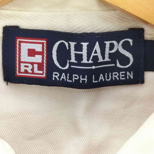 チャップスラルフローレン CHAPS RALPH LAUREN 裾ロゴ刺繍 ボーダー ロングスリーブ ラガーシャツ メンズ import:L
