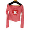 Faerie 25AW cross heart cut t-shirt レディース