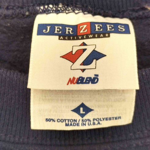 ジャージーズ JERZEES 90-00s USA製 ブランク モックネック 裏起毛 スウェット メンズ import:L