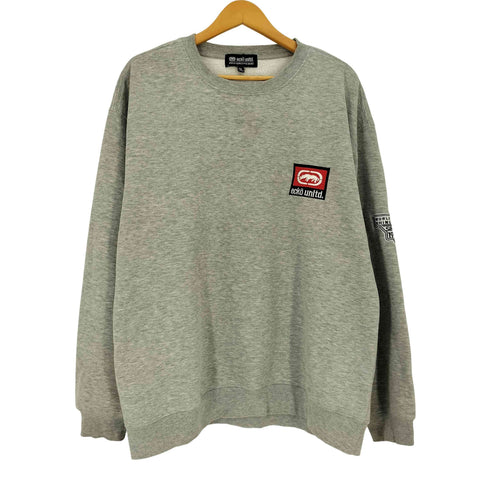 エコーアンリミテッド ECKO UNLTD ロゴワッペン クルーネックスウェット メンズ 3L