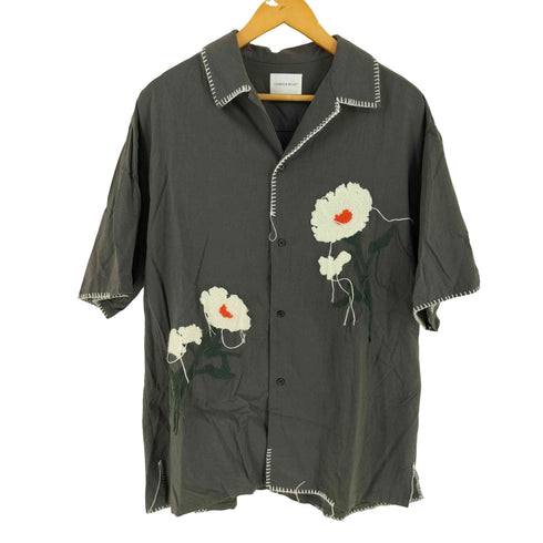 CAMPER WOOD flower embroidery SAGARA h/s shirt street メンズ L