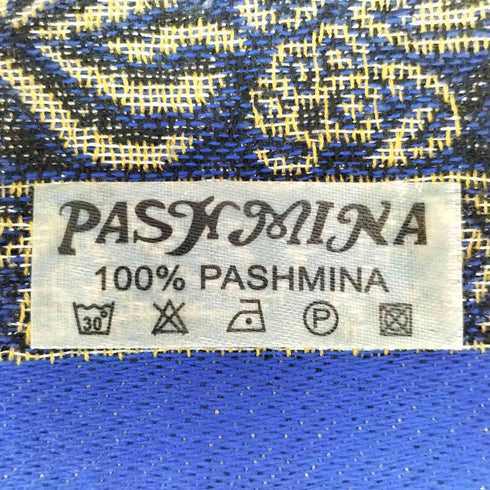 パシュミナ PASHMINA パシュミナ100% ラメ ペイズリー 大判ストール レディース