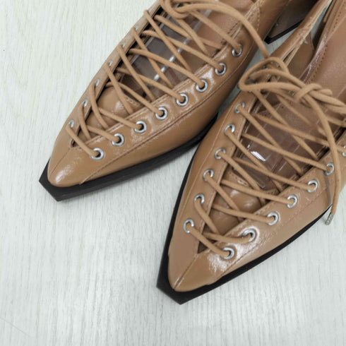 マウジー moussy POINTED LACE UP ミュール レディース M