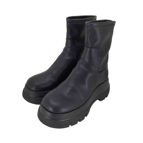 チャールズアンドキース CHARLES&KEITH Leoi レオイ バックジップチャンキーアンクルブーツ レディース 37