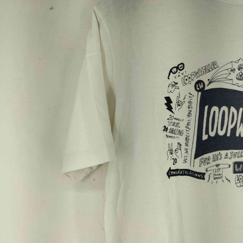 ループウィラー LOOPWHEELER 20周年記念 プリント Tシャツ メンズ import:M