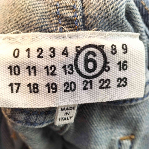 エムエムシックスメゾンマルジェラ MM6 Maison Margiela 25SS ドローストリング バギージーンズ レディース 30