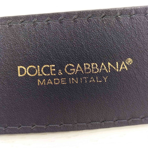 ドルチェアンドガッバーナ DOLCE&GABBANA ダブルサークルバックルレザーベルト メンズ