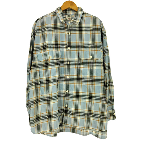リーバイス Levis OVERSIZED フラップポケット チェック L/S ネルシャツ メンズ import:M