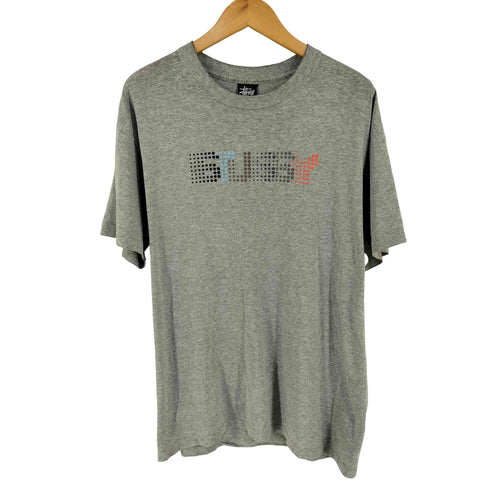ステューシー Stussy 90s USA製 紺タグ プリント Tシャツ メンズ L