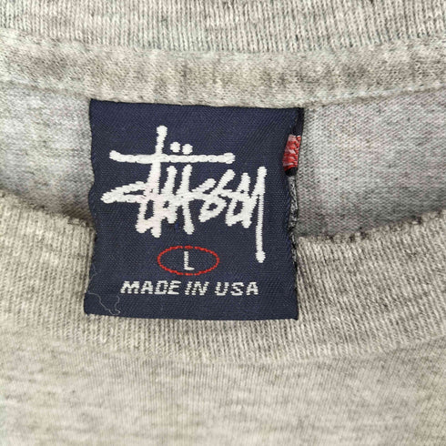 ステューシー Stussy 90s USA製 紺タグ プリント Tシャツ メンズ L