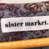 sister market 刺繍 花柄切替 リボン バルーン袖 スキッパーネック コットン ワンピース レディース