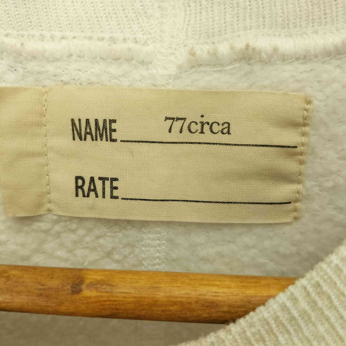 ナナナナサーカ 77circa ドッキング アシンメトリー 袖切りっぱなし 半袖スウェット スウェットTシャツ レディース