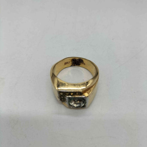ESPO 刻印 18KT HGE ストーン リング メンズ 15号