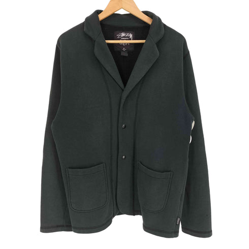 ステューシー Stussy 00S GEAR 裏起毛 センターステッチ スウェット テーラードジャケット メンズ import:L