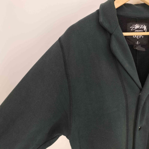 ステューシー Stussy 00S GEAR 裏起毛 センターステッチ スウェット テーラードジャケット メンズ import:L