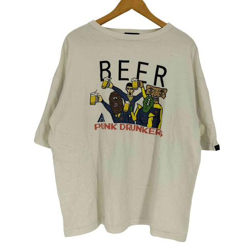 パンクドランカーズ PUNK DRUNKERS BEER キャラクター ビール プリント S/S クルーネック Tシャツ メンズ