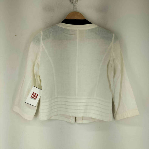 ユナイテッドアローズ UNITED ARROWS リネン ノーカラージャケット レディース JPN:38
