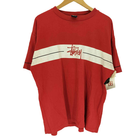 ステューシー Stussy 90S USA製 紺タグ ロゴプリント シングルステッチ S/S Tシャツ メンズ import:L