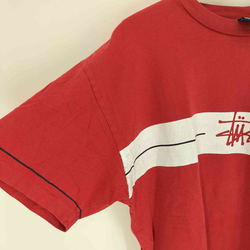 ステューシー Stussy 90S USA製 紺タグ ロゴプリント シングルステッチ S/S Tシャツ メンズ import:L