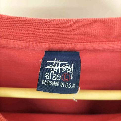 ステューシー Stussy 90S USA製 紺タグ ロゴプリント シングルステッチ S/S Tシャツ メンズ import:L