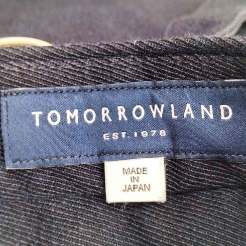 トゥモローランド TOMORROWLAND ウールコットンギャバジン 1プリーツスリムスラックス メンズ 48