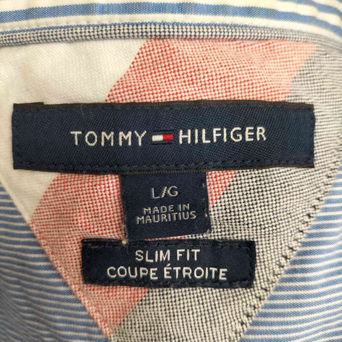 トミーヒルフィガー TOMMY HILFIGER SLIM FIT COUPE ETROITE 切替 ストラップ L/S シャツ メンズ import:L
