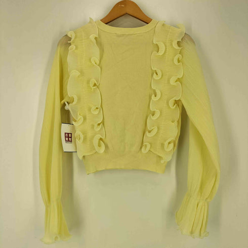 ザラ ZARA フリル プリーツ ドッキング ニット レディース import:M