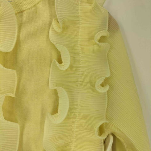 ザラ ZARA フリル プリーツ ドッキング ニット レディース import:M