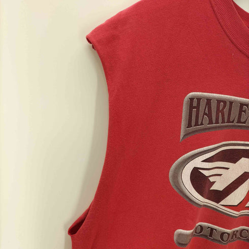ハーレーダビッドソン HARLEY-DAVIDSON 00s コピーライト 2006 RAMSAY'S 袖 カットオフ タンクトップ メンズ import:L