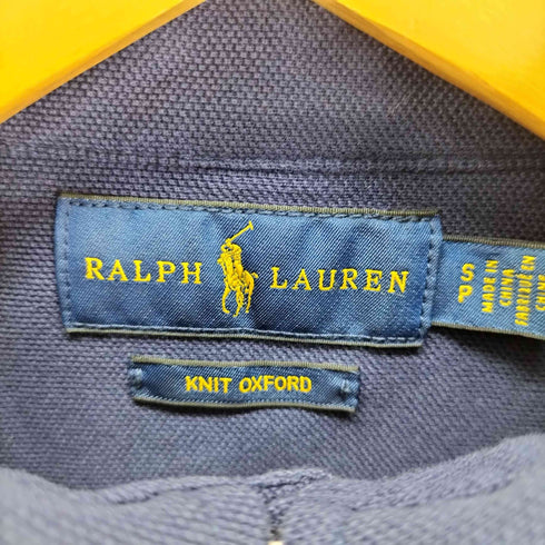 ラルフローレン RALPH LAUREN ポニー刺しゅう 鹿の子 knit oxford ニットオックスフォード シャツ レディース JPN:S