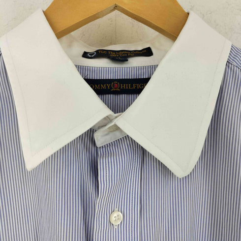 トミーヒルフィガー TOMMY HILFIGER 00s ストライプ レギュラーカラーシャツ メンズ XL