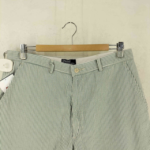 ポロバイラルフローレン Polo by RALPH LAUREN 80-90s USA製 ストライプ シアサッカー ショーツ メンズ