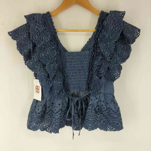 フレイアイディー FRAY I.D カットワークフリルペプラムブラウス レディース ONE SIZE