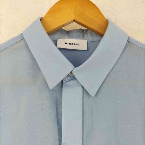 ミースロエ MIESROHE クロップド レギュラーカラー シアーシャツ レディース
