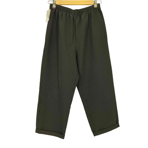 PINSTRIPE PETITES USA製 レーヨン混 ピンストライプ イージーパンツ メンズ