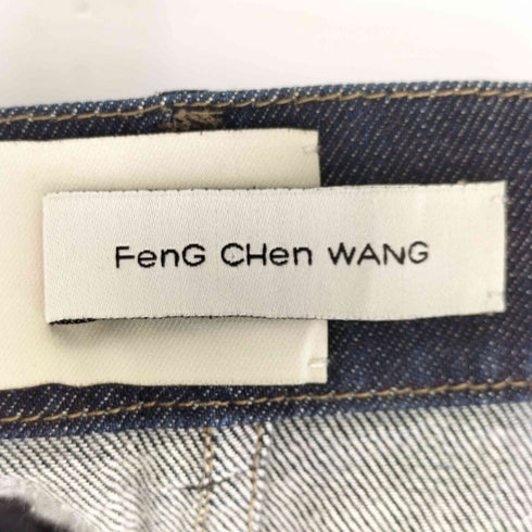 フェンチェンワン Feng Chen Wang 再構築 ダブルウエスト デニム切替 テーパードパンツ メンズ JPN:S