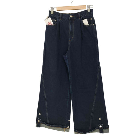 ロック rokh コットン ジップフライ ワイド デニムパンツ レディース JPN:M