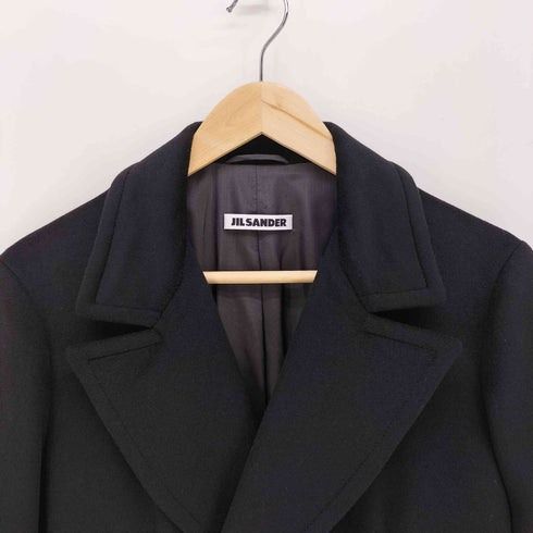 ジルサンダー JIL SANDER イタリア製 ダブルブレスト アンゴラ チェスター コート レディース DE:34