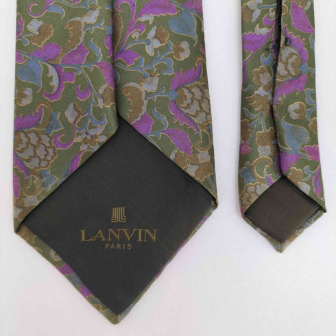 ランバンパリ LANVIN PARIS シルク 花柄 ネクタイ メンズ