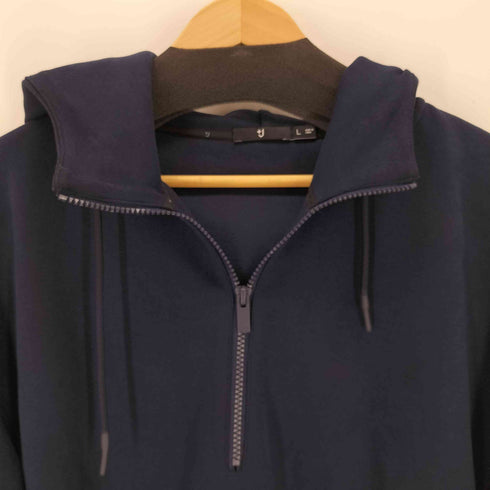 ユニクロプラスジェイ UNIQLO+J ドライスウェットハーフジップパーカ メンズ L