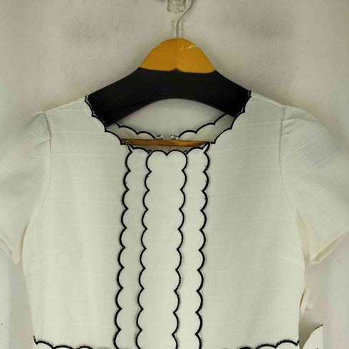 トッコクローゼット tocco closet スカラップ刺繍サマーツイードワンピース レディース JPN:M