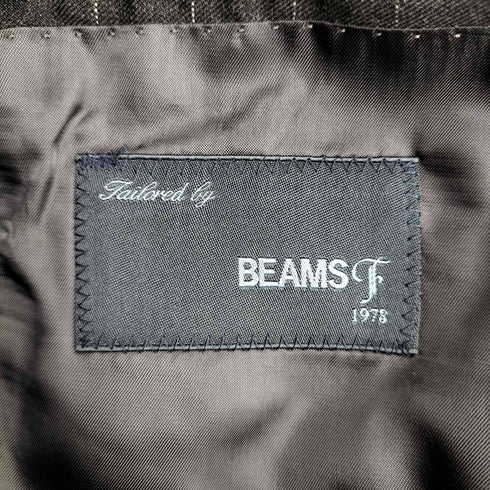 ビームスエフ BEAMS F ウールストライプ 3B テーラードジャケット スーツセットアップ メンズ 93S