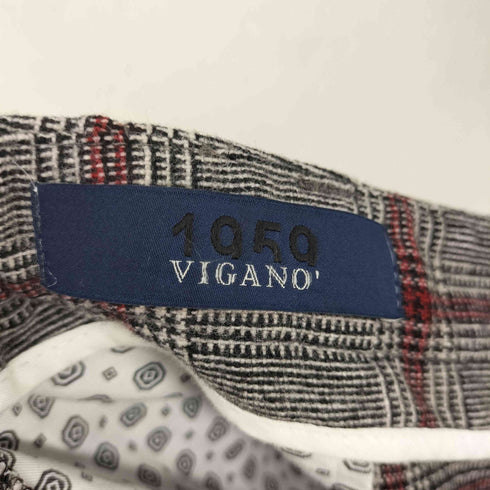 ビガーノ VIGANO ウール混 チェック柄 スラックスパンツ メンズ FR:36-38