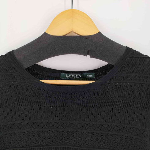 ローレンラルフローレン LAUREN RALPH LAUREN インナーキャミ ニット レース 半袖 カットソー レディース import:L