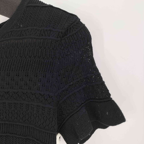 ローレンラルフローレン LAUREN RALPH LAUREN インナーキャミ ニット レース 半袖 カットソー レディース import:L