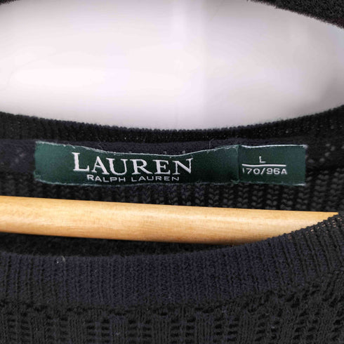 ローレンラルフローレン LAUREN RALPH LAUREN インナーキャミ ニット レース 半袖 カットソー レディース import:L